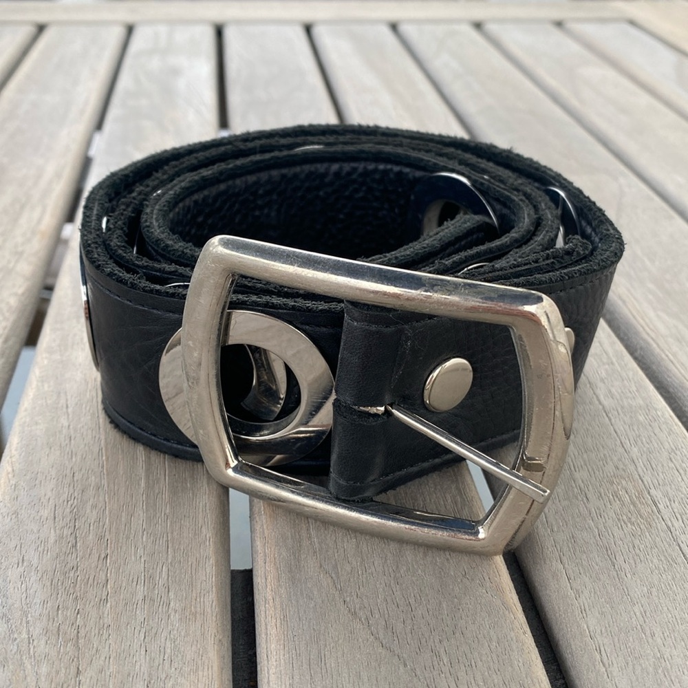Hammitt black leather belt